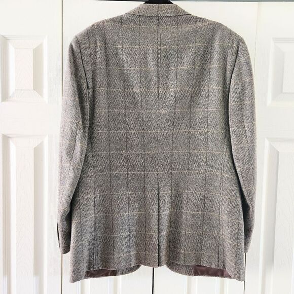 Burberry Vintage Tan Tweed Men's Blazer - Picture 7 of 10